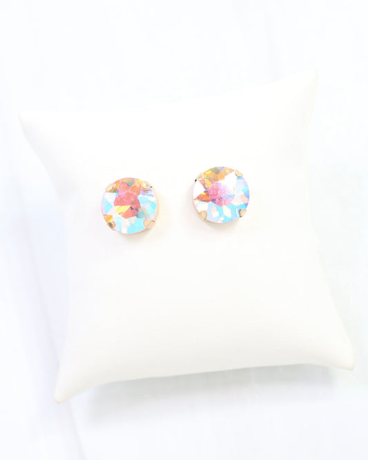 Andi Large Rhinestone Stud Earring Clear AB