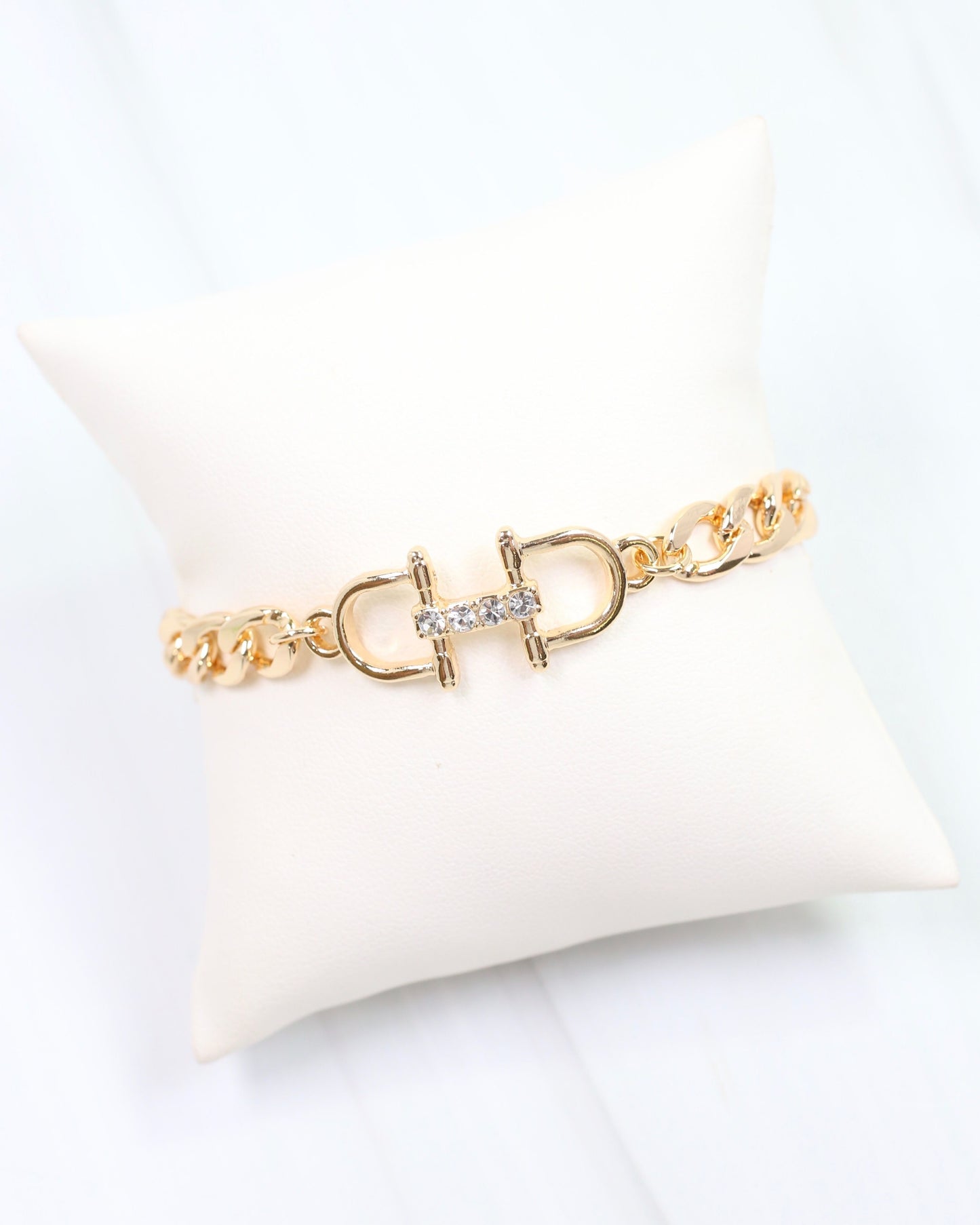 Olivia Double Horsebit Bracelet Gold