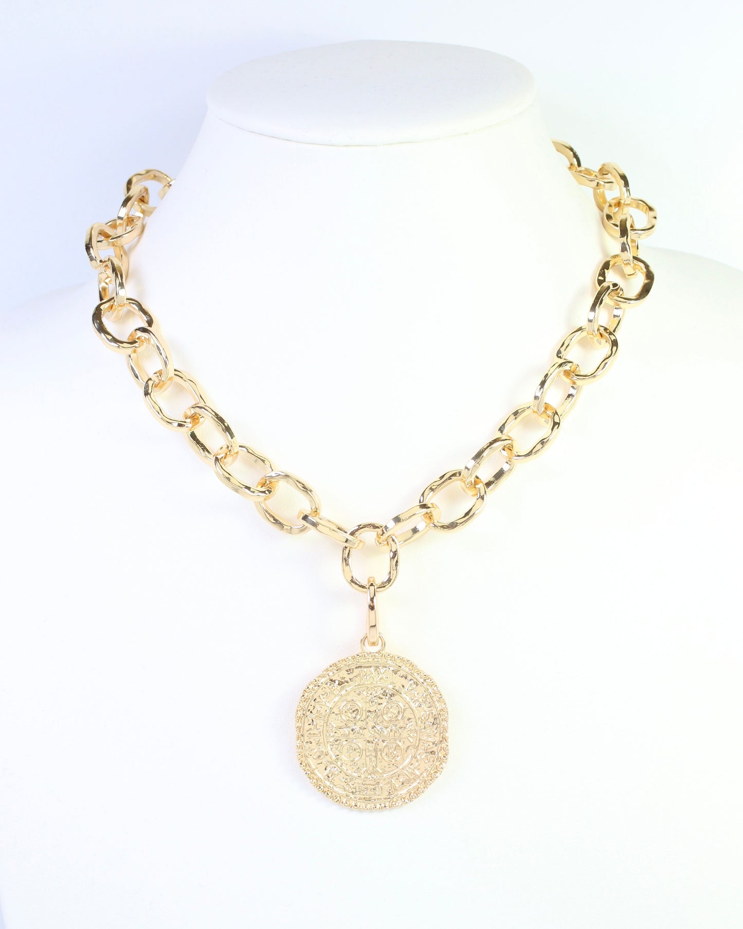 Karissa Hammered Coin Charm Gold