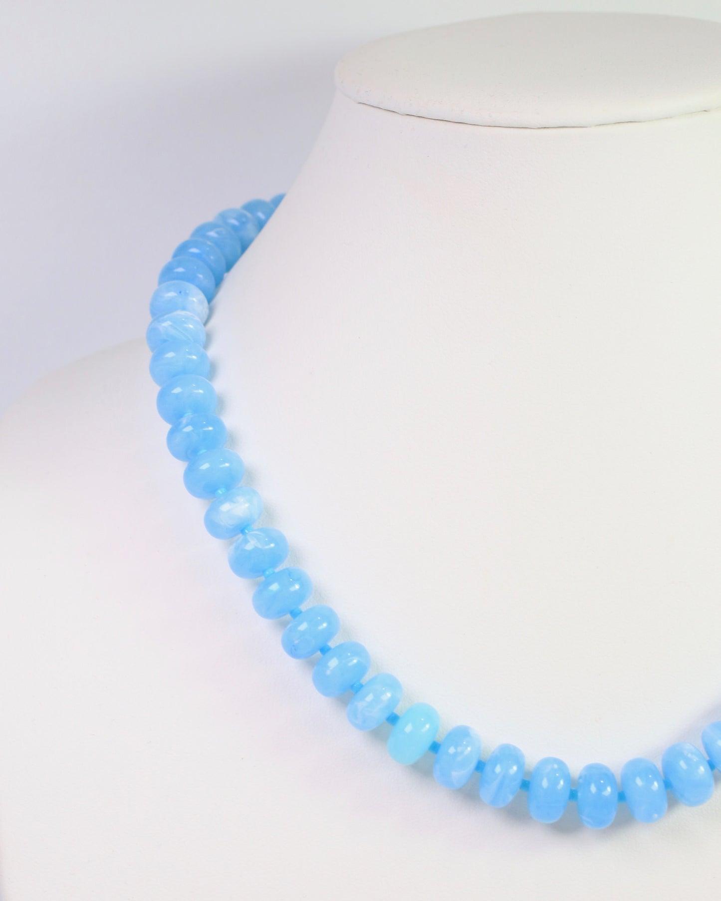 Reno Marble Beaded Necklace Blue