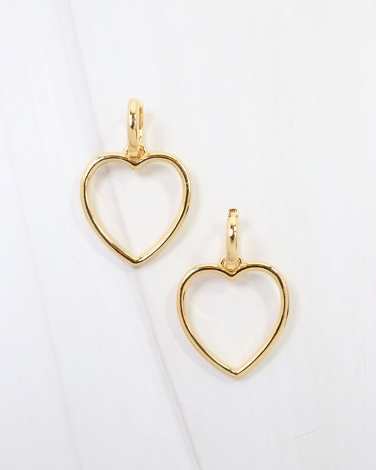 Peabody Heart Dangle Earring Gold