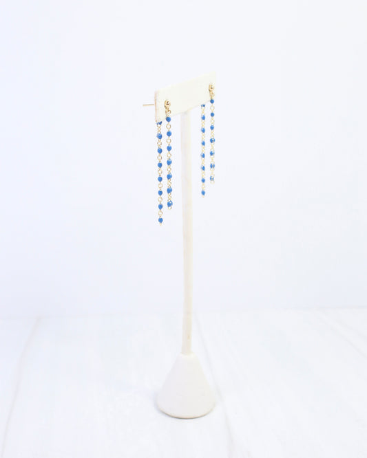 LuLu Chain Drop Earring Navy