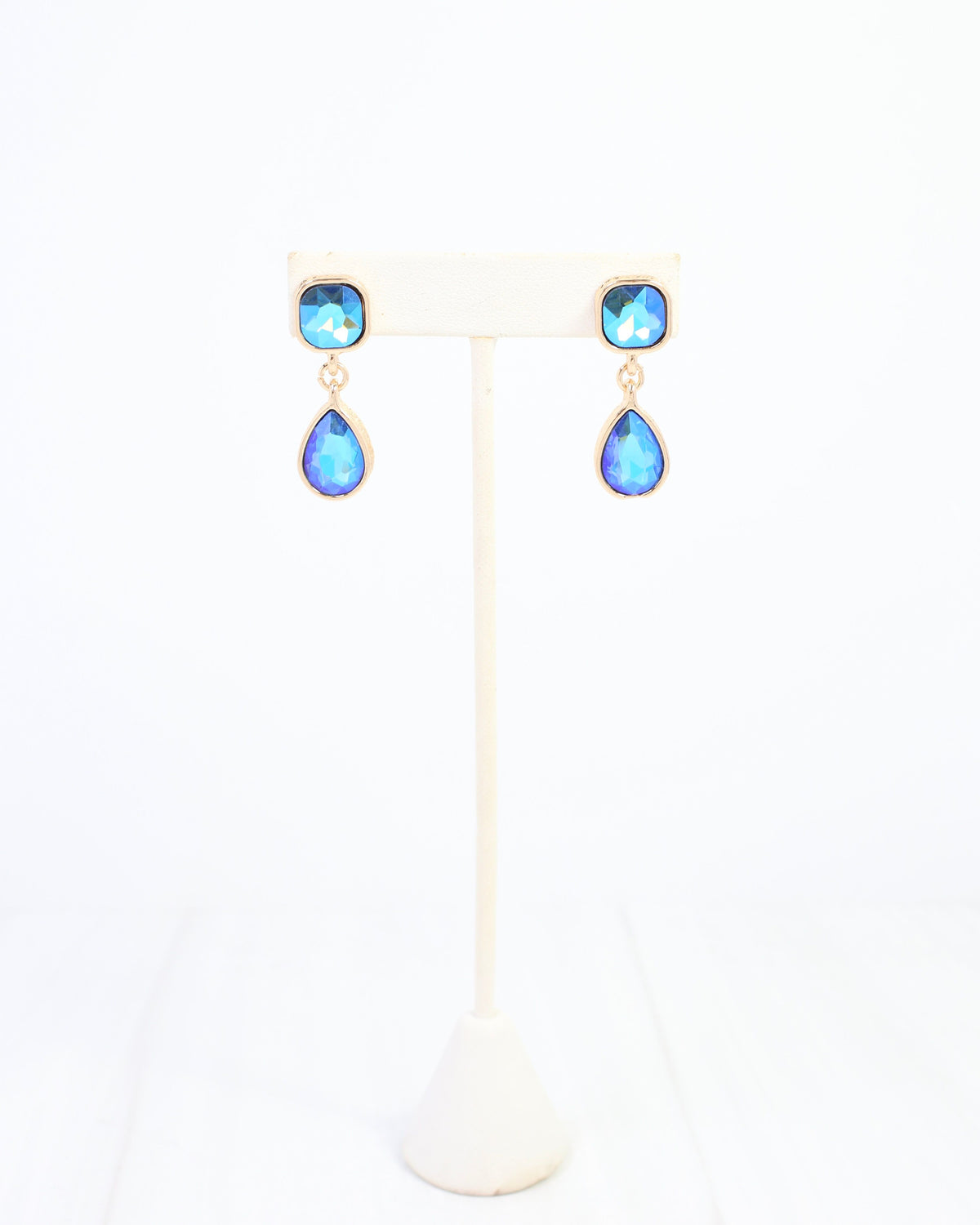 Roxanne Rhinestone Drop Earring Blue AB