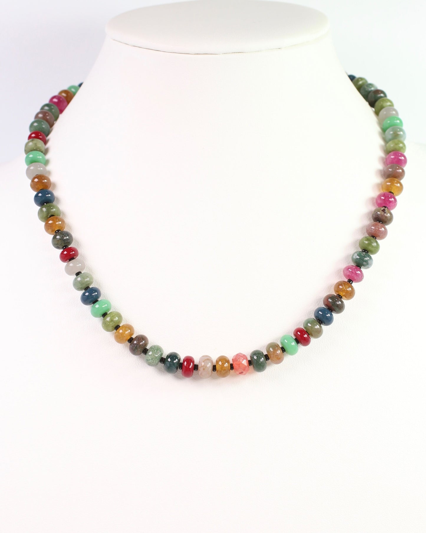 Riviera Beaded Necklace Green Multi