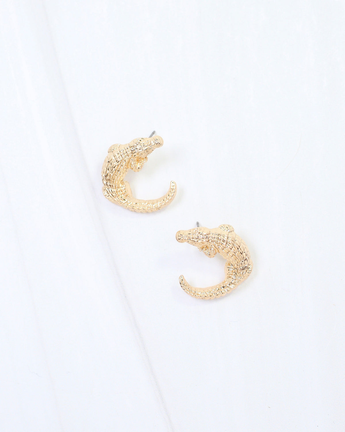 Bridgeton Alligator Stud Earring Gold