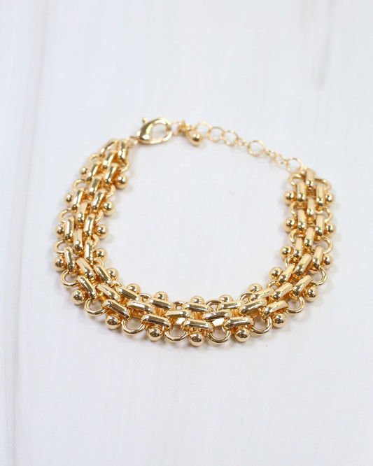 Ally Intricate Chain Bracelet Gold