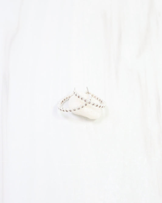 James CZ Pave Hoop Earring WR Silver