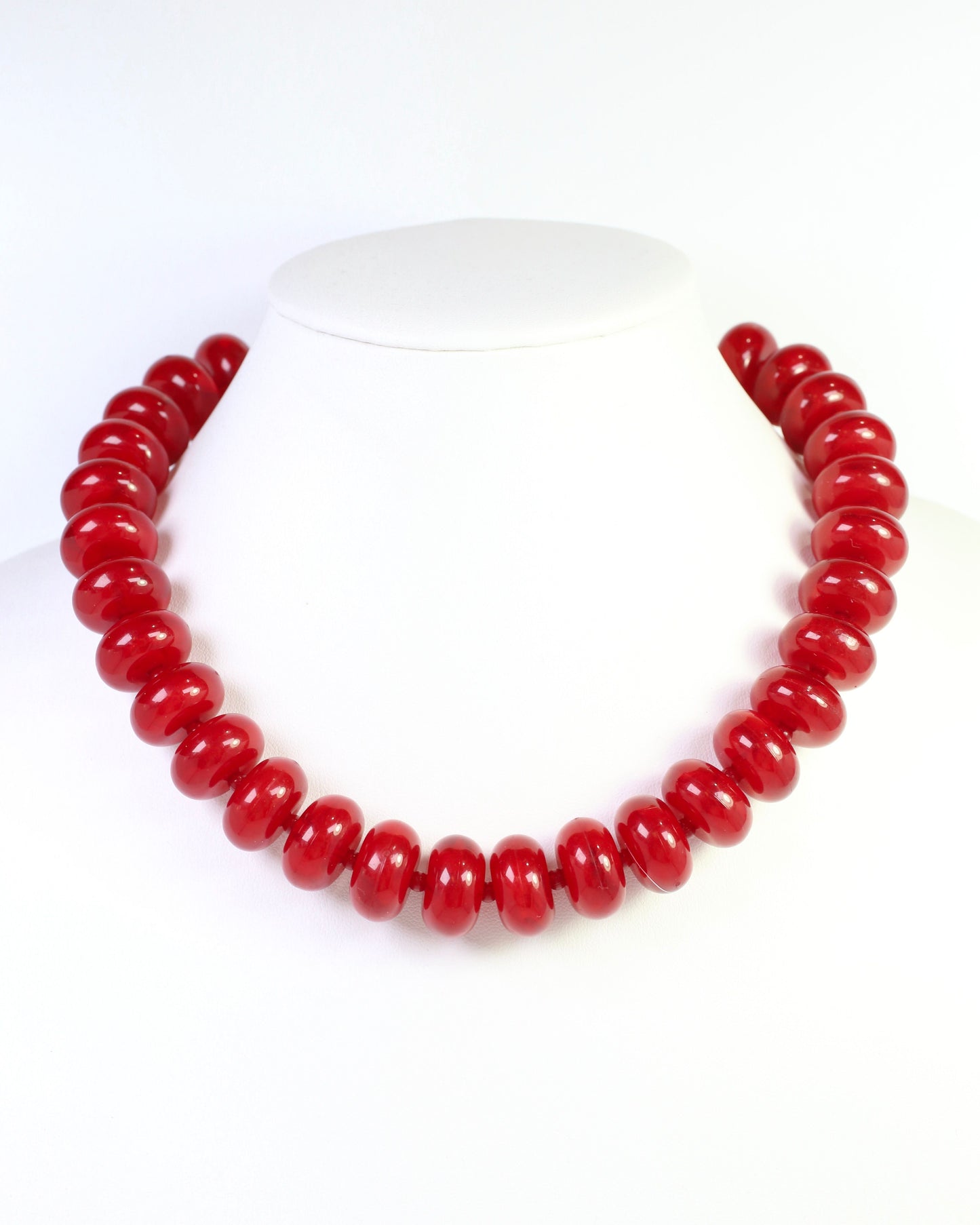 Davis Beaded Necklace Red