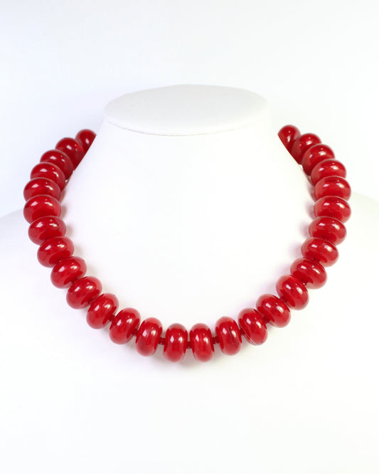Davis Beaded Necklace Red