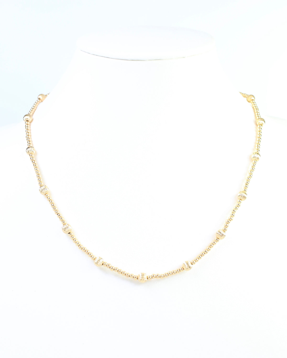 Bonaventure Chain and Bead Necklace Gold