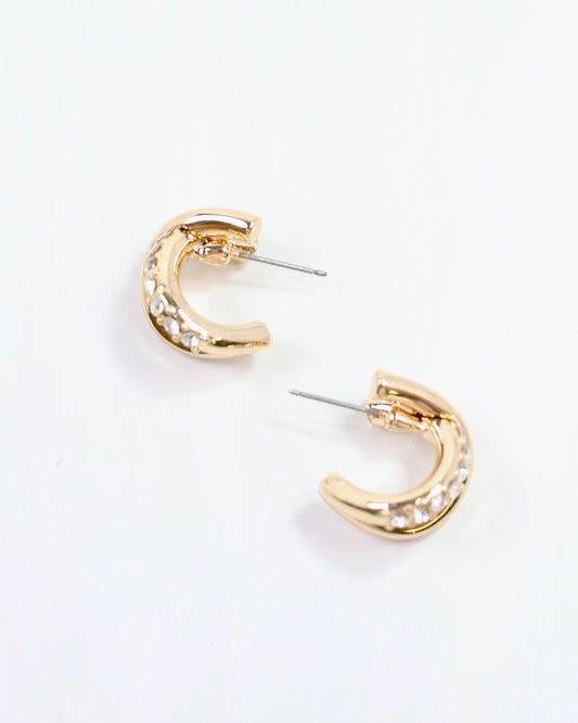 Coleridge Criss Cross Hoop Earring Gold