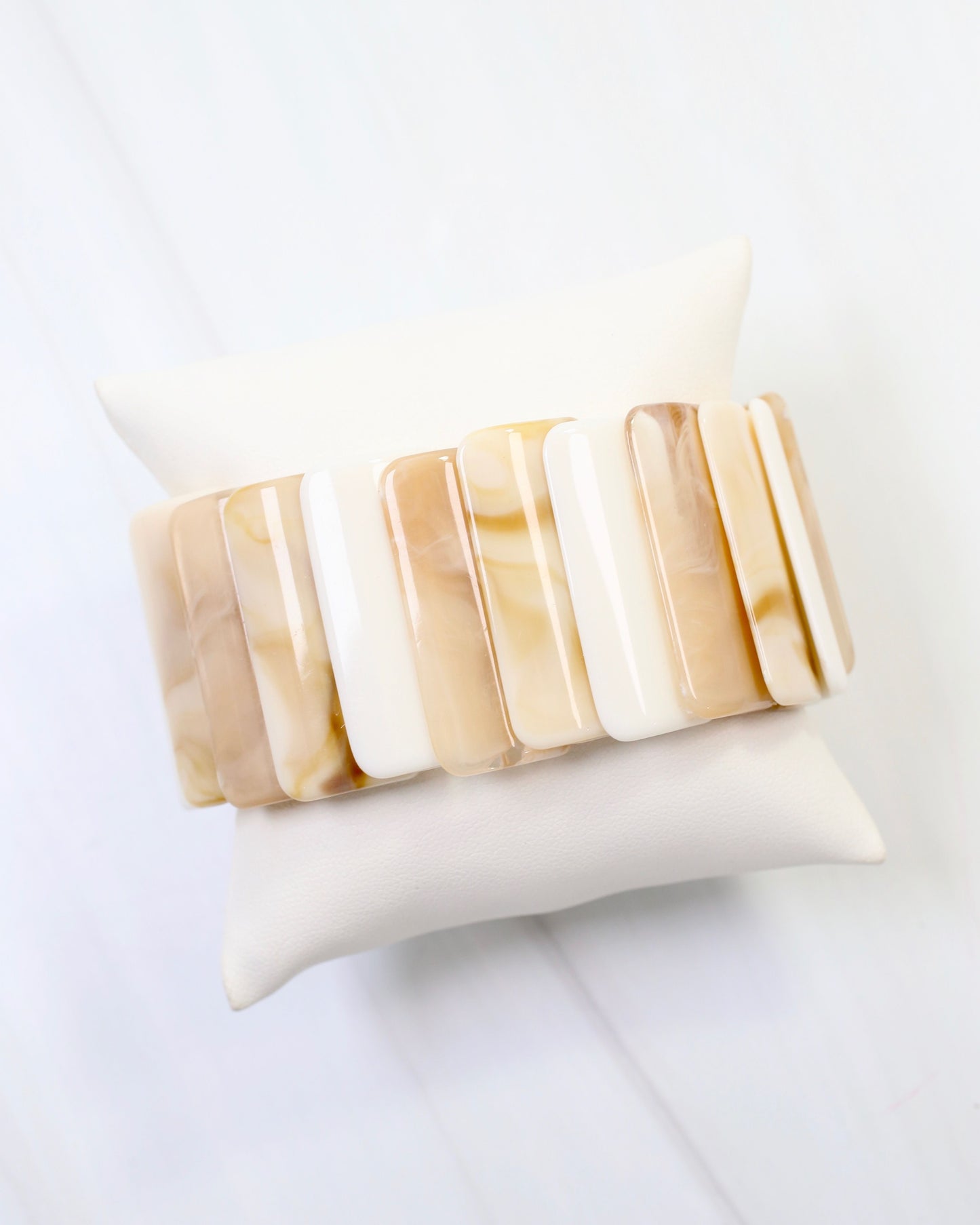 Canton Layered Stretch Bracelet Natural