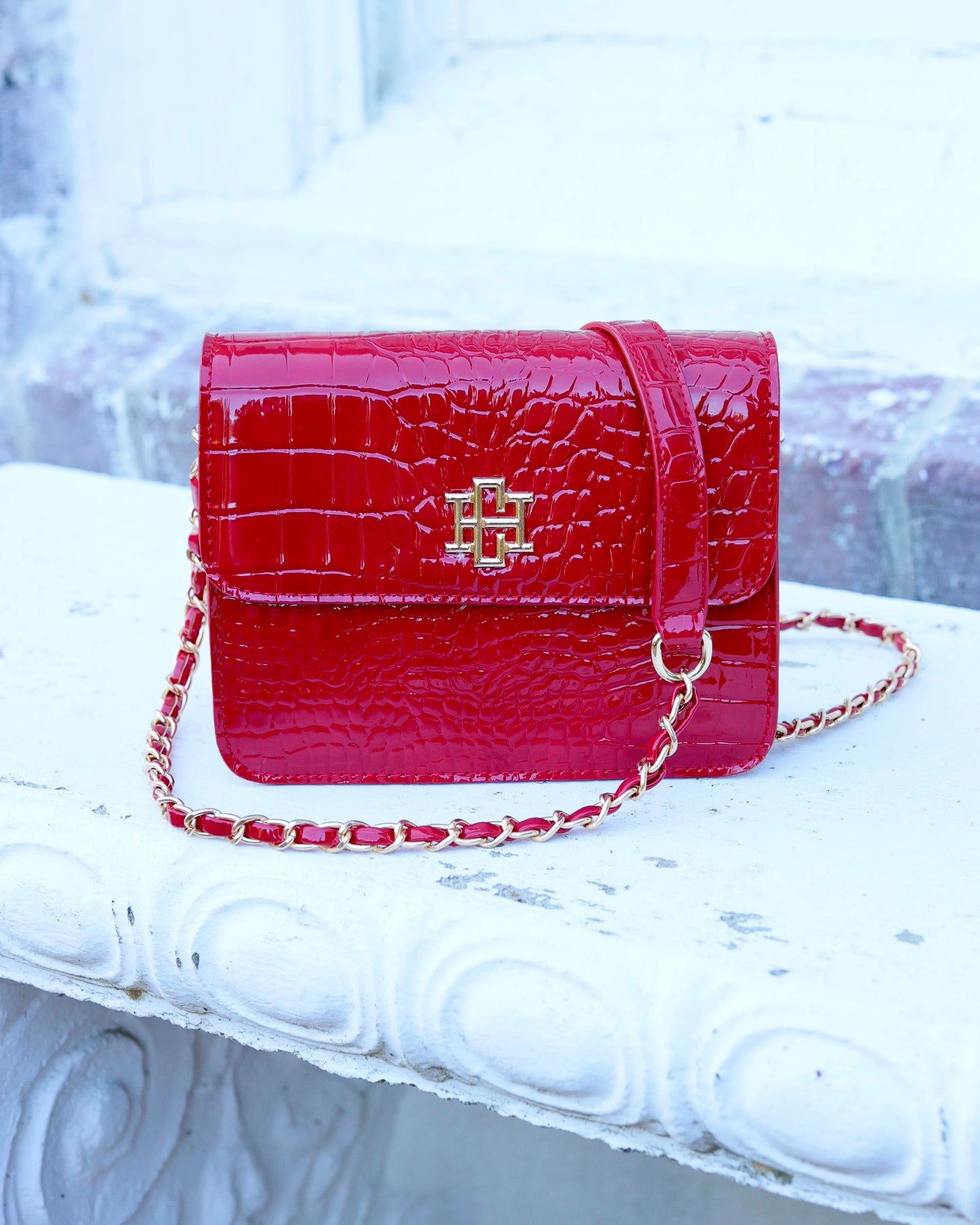 Evelyn Crossbody Red Patent EC
