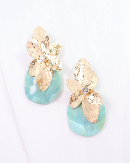 Renata Flower Stud Earring Mint