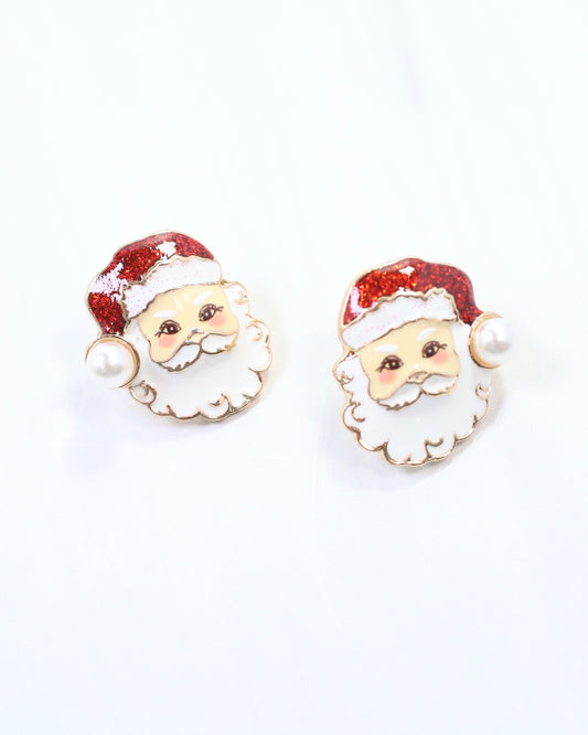 I Believe Santa Earring Red