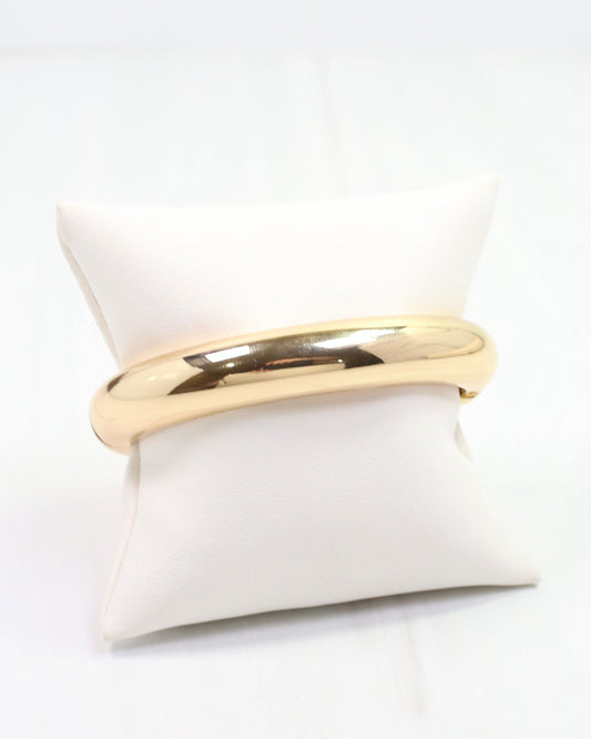 Harlow Hinged Bangle Bracelet Shiny Gold