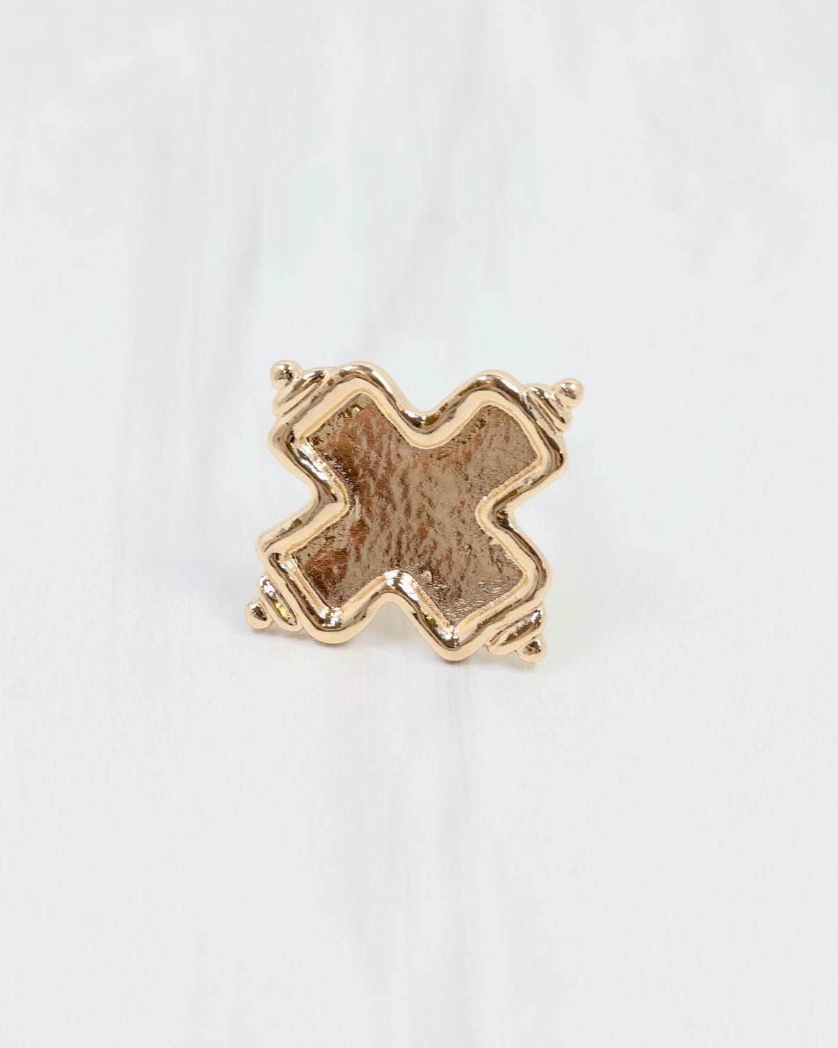 Clark Cross Scarf Ring Gold