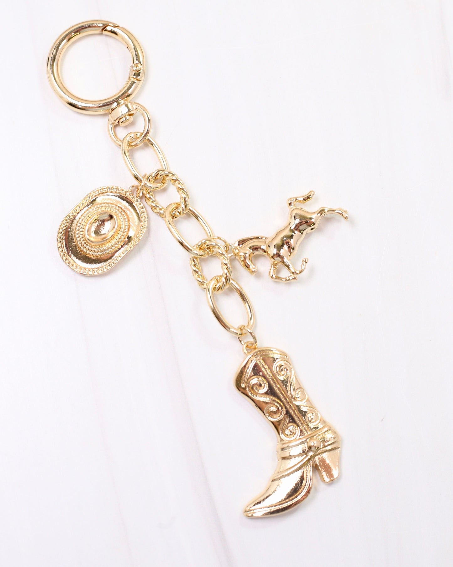 Saddle Up Bag Charm Gold