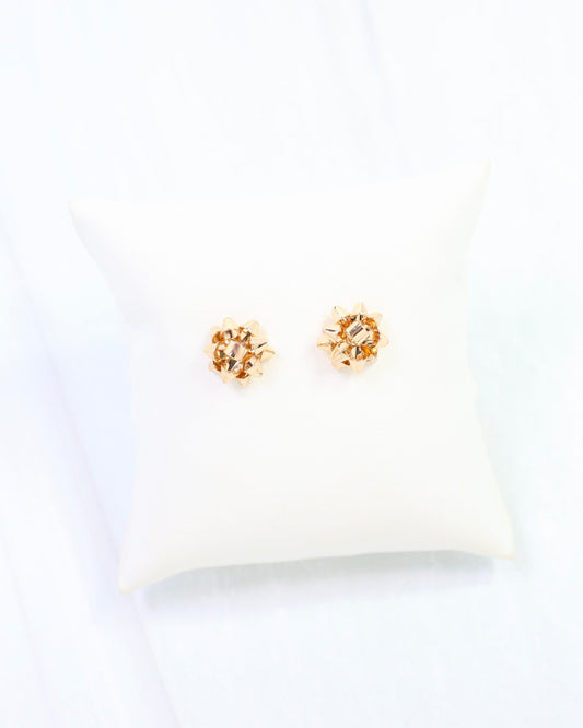 Let's Wrap Small Bow Stud Earring Gold