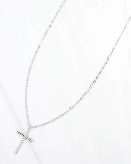 Carla Cross Necklace Silver