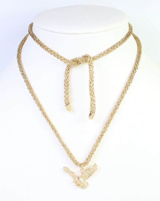 Corie Cord Necklace Eagle Gold