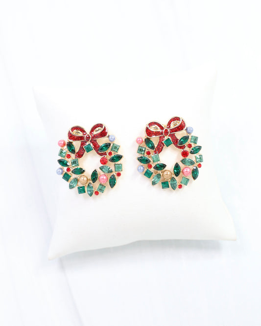 Woodsey Wreath Earring Green