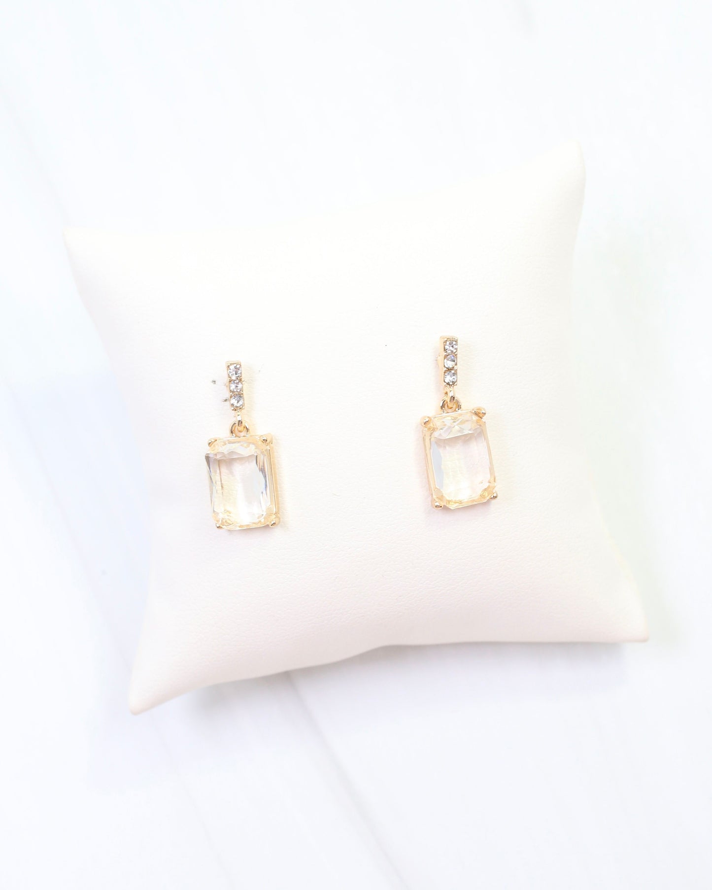 Dalton Crystal Drop Earring Clear
