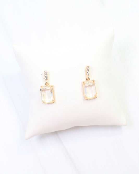 Dalton Crystal Drop Earring Clear