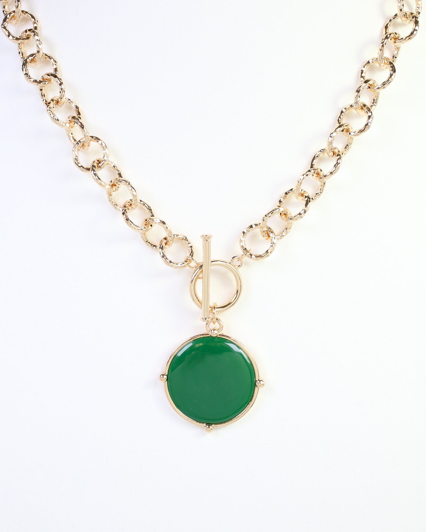 McKinley Pendant Toggle Necklace Green