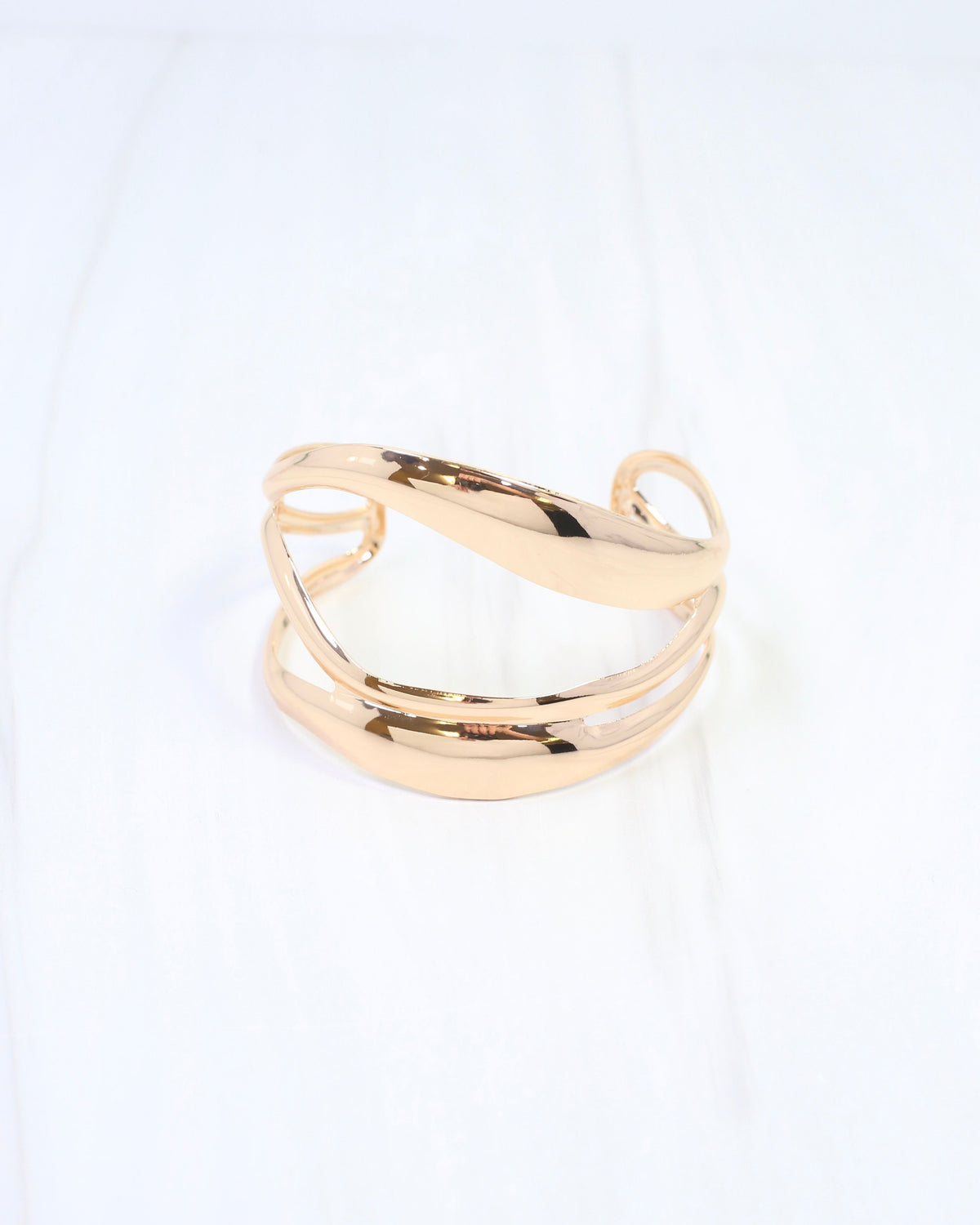 Kara Wavy Cuff Bracelet Gold