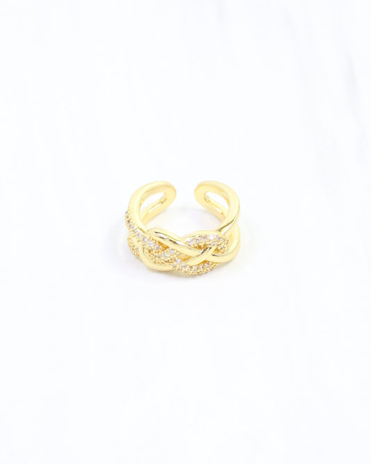 Noah CZ Knot Ring WR Gold