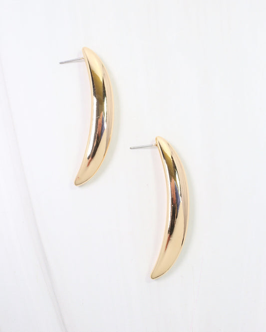 Fayetteville Curved Bar Earring WR Gold