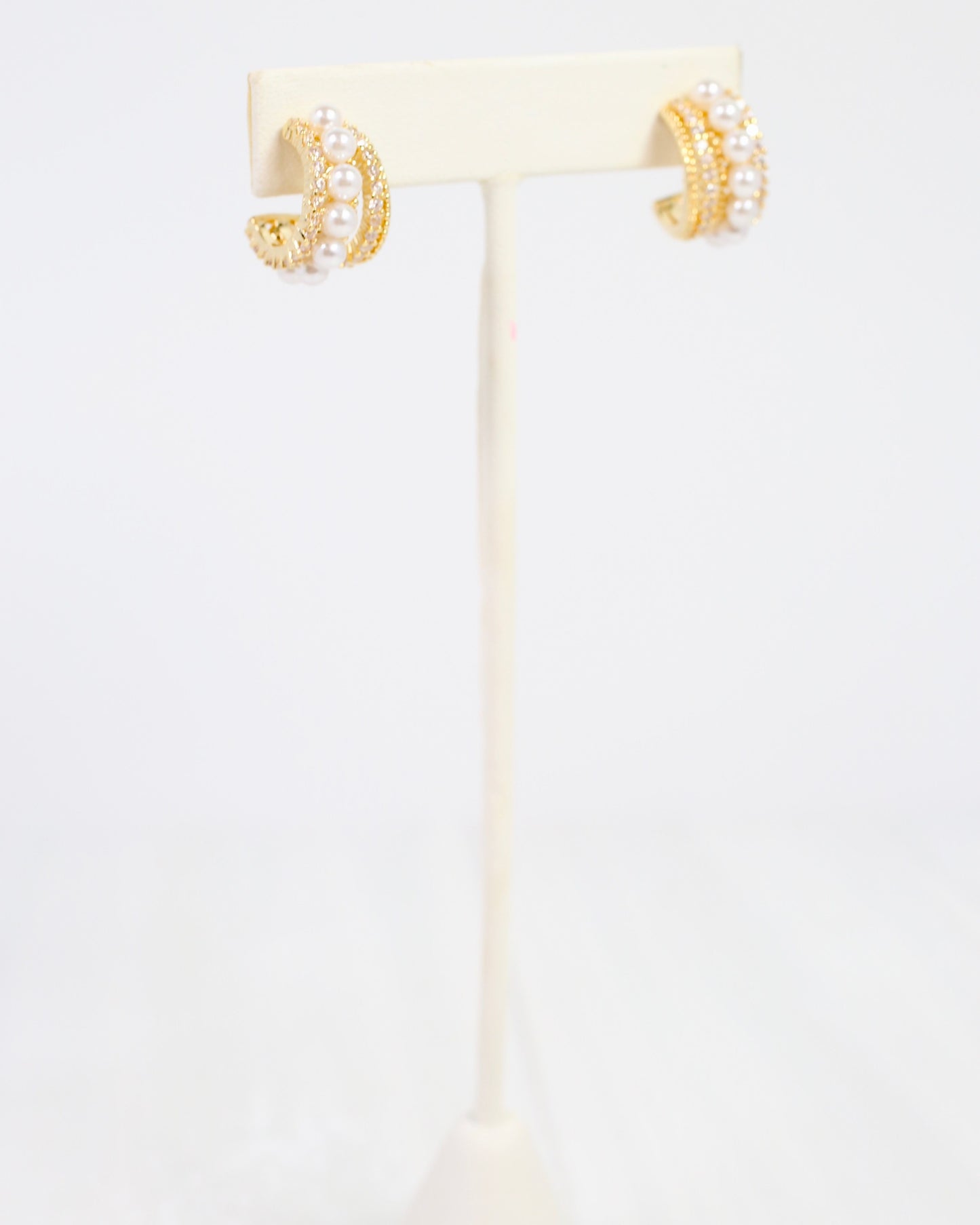 Peterson Pearl Layered Hoop Earring Gold