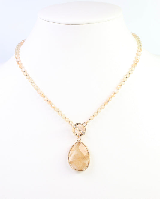 Reese Stone Toggle Necklace Natural