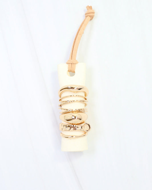 Kate Five Piece Ring Set Gold