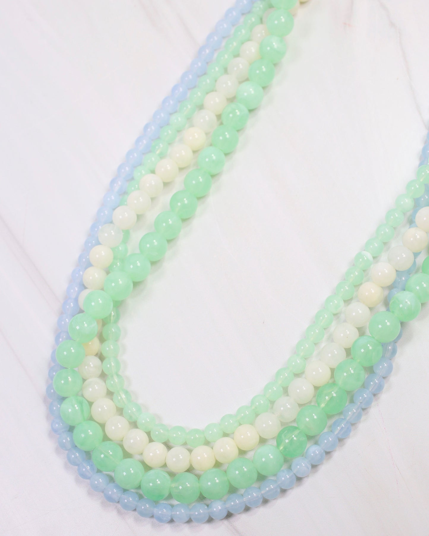 Amherst Beaded Layered Necklace Blue Multi