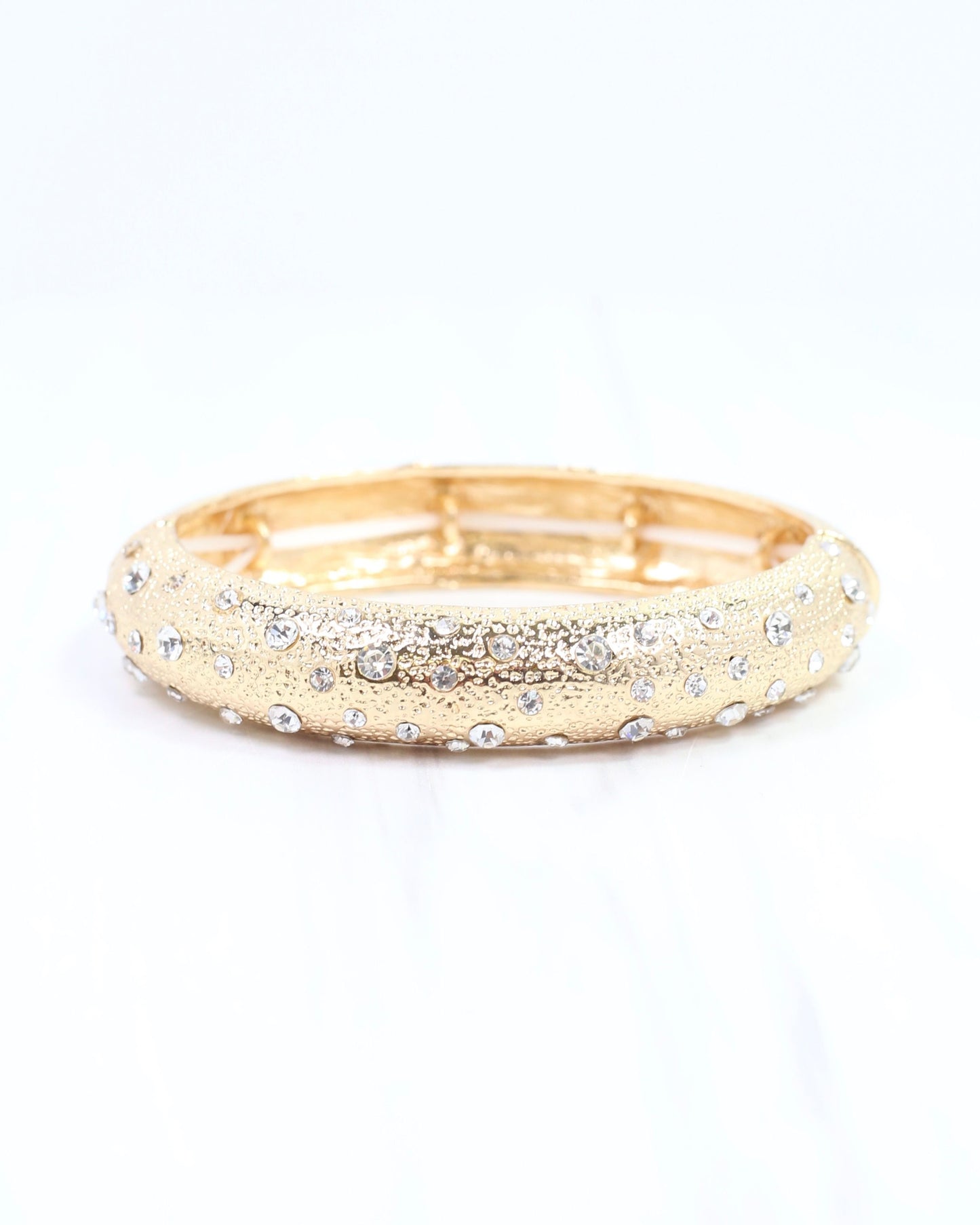 Danice Textured Gold Bracelet Clear