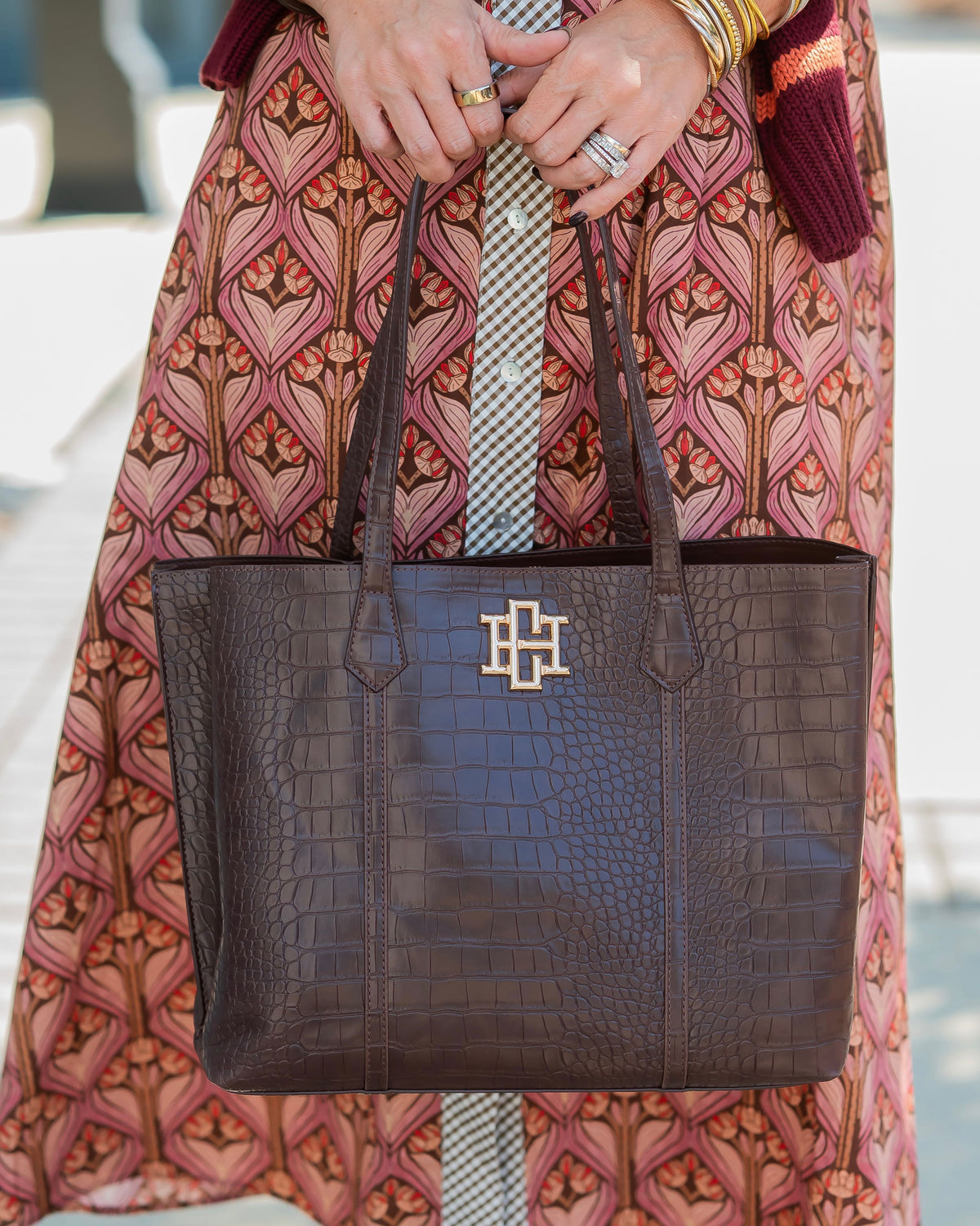 Heath Tote Bag Chocolate EC