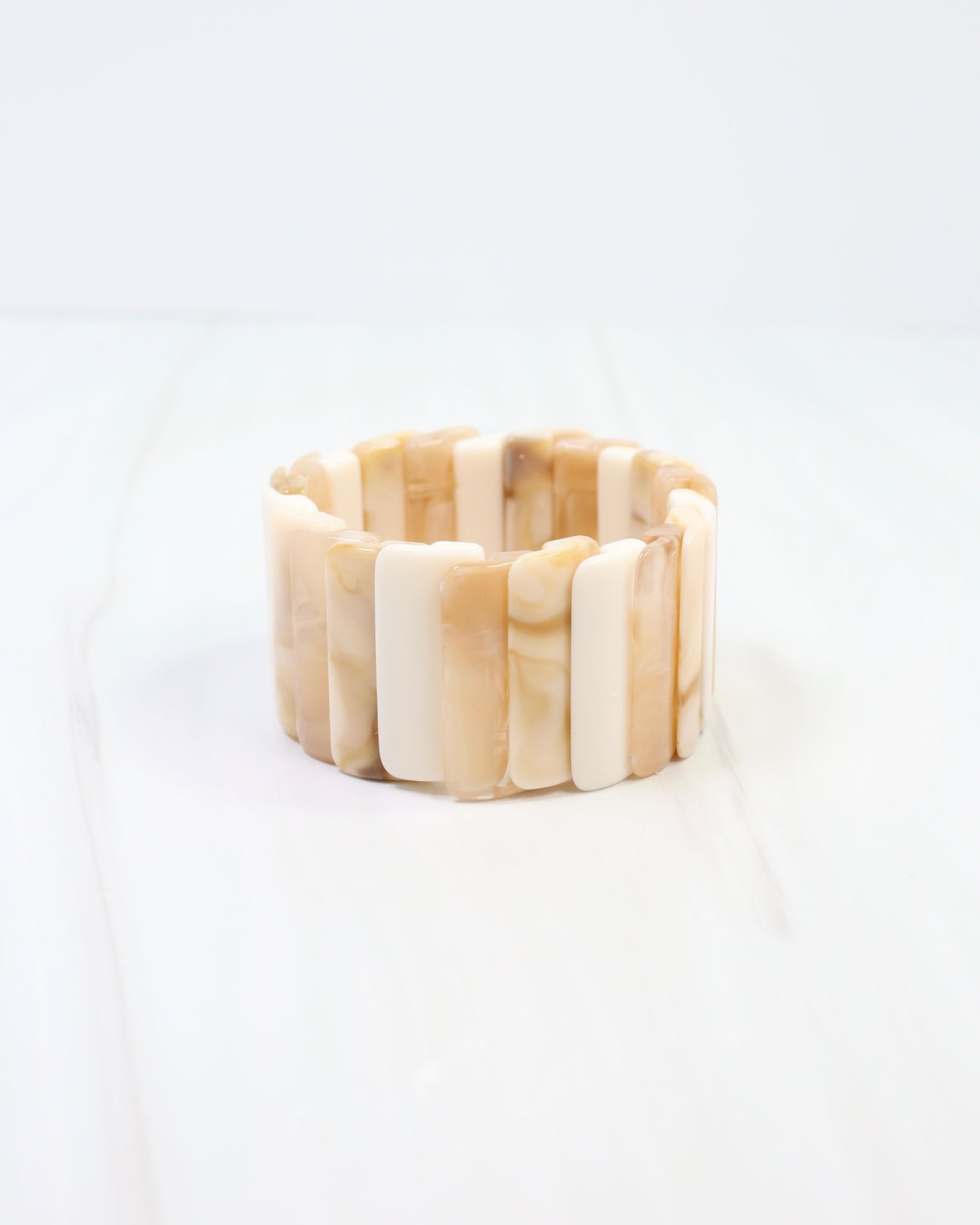 Canton Layered Stretch Bracelet Natural