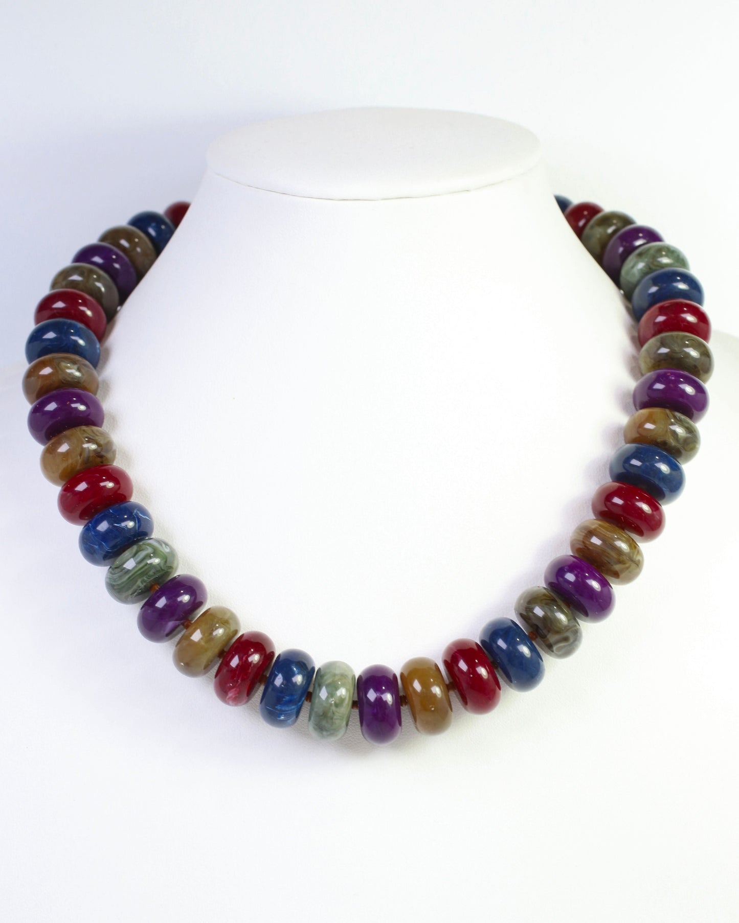 Pipestone Marble Beaded Necklace Multi