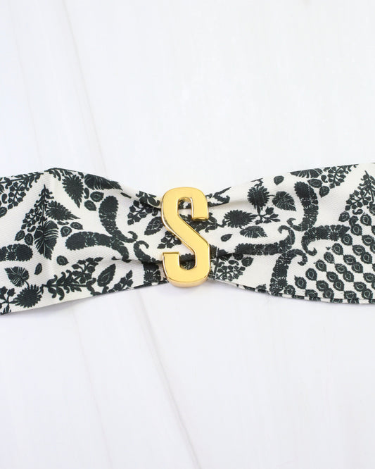 Arlett Initial Scarf Slide S Gold