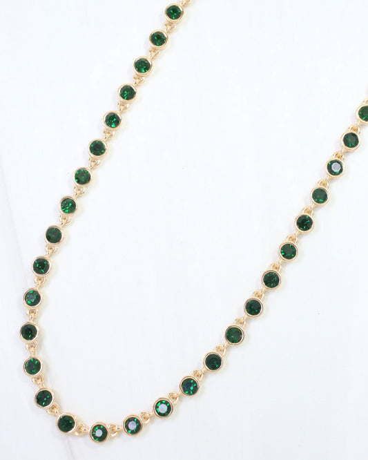Castile Crystal Necklace Emerald