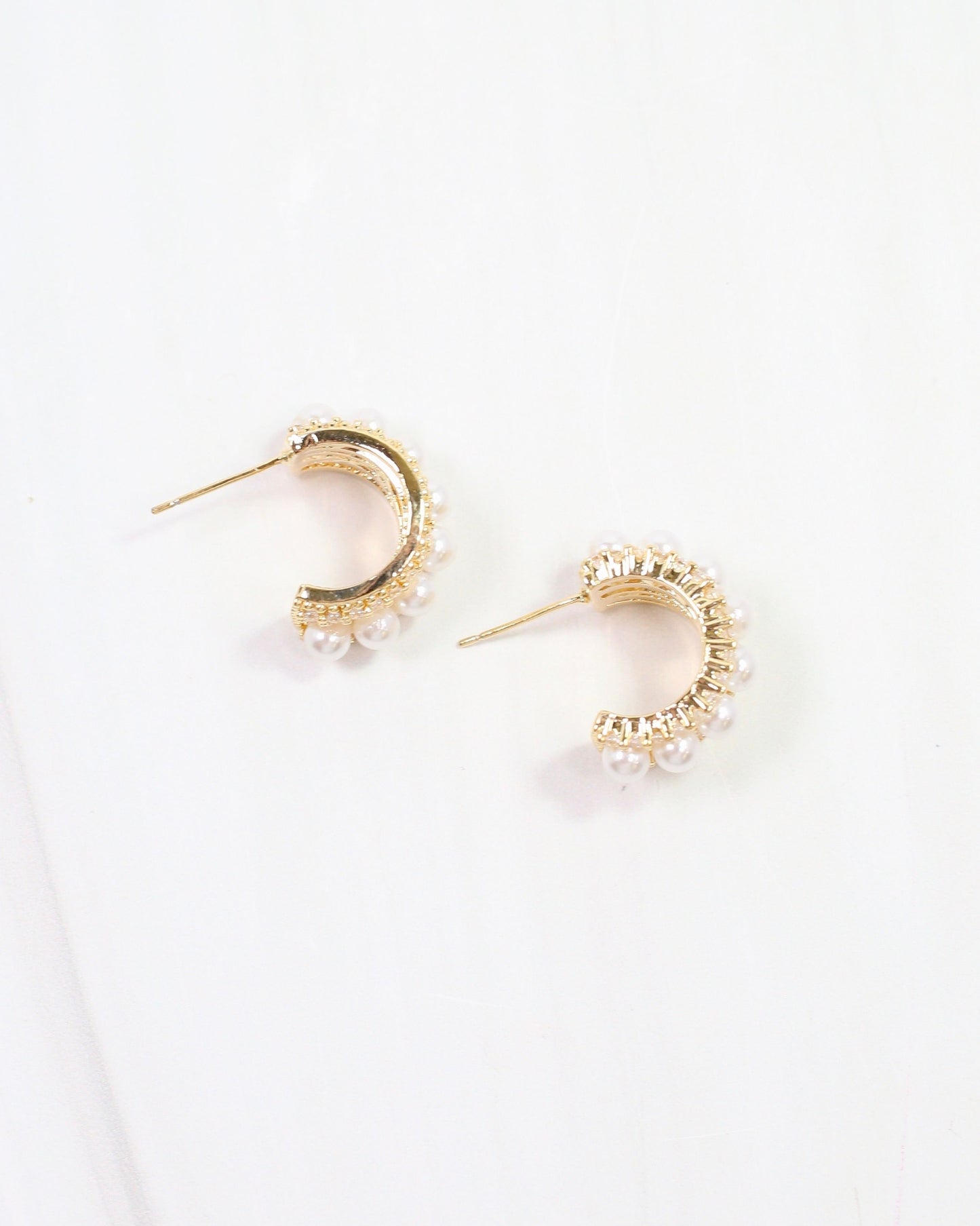 Peterson Pearl Layered Hoop Earring Gold