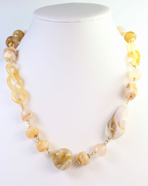Stone Mountain Beaded Necklace Natural