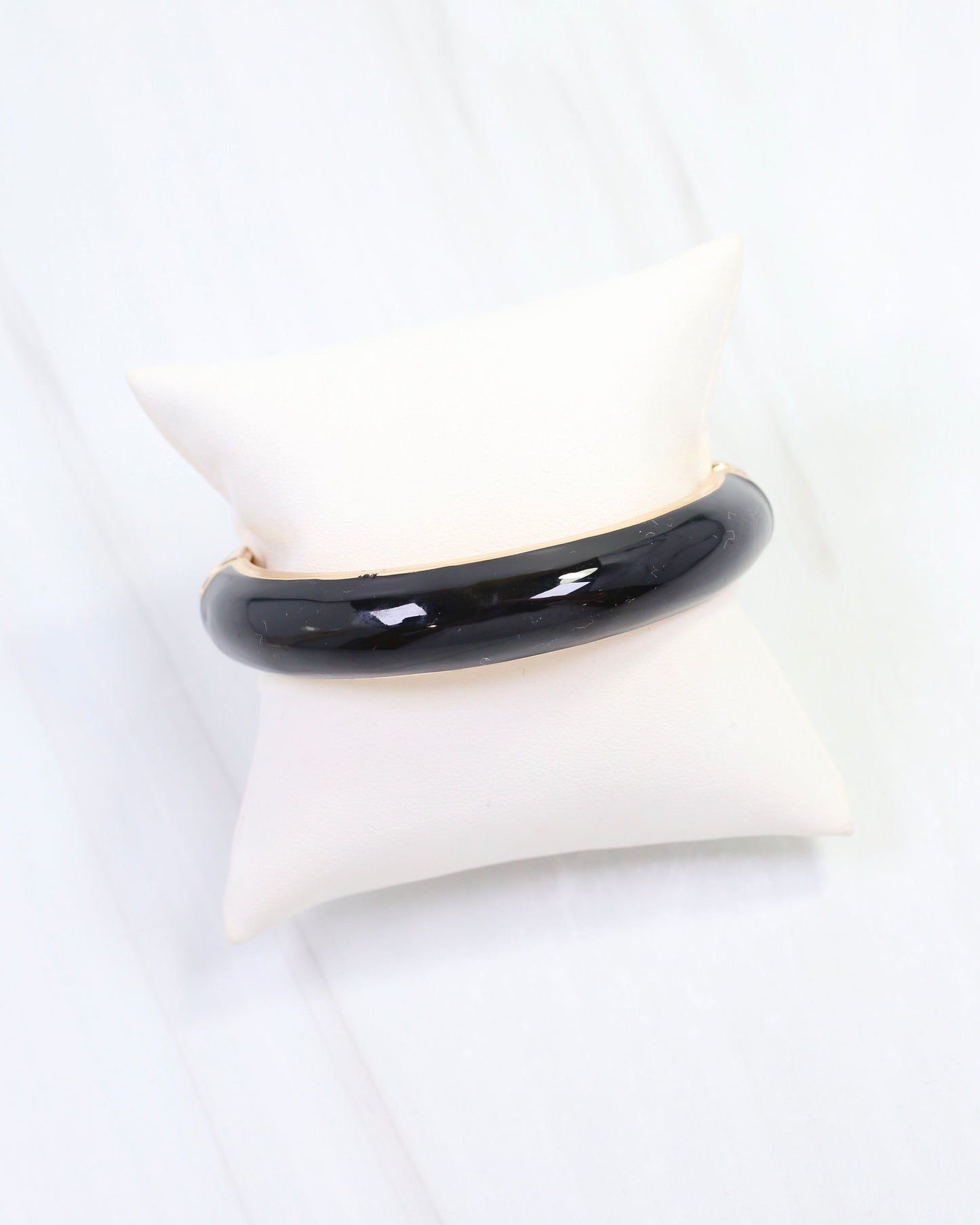 Jana Hinged Bangle Bracelet Black