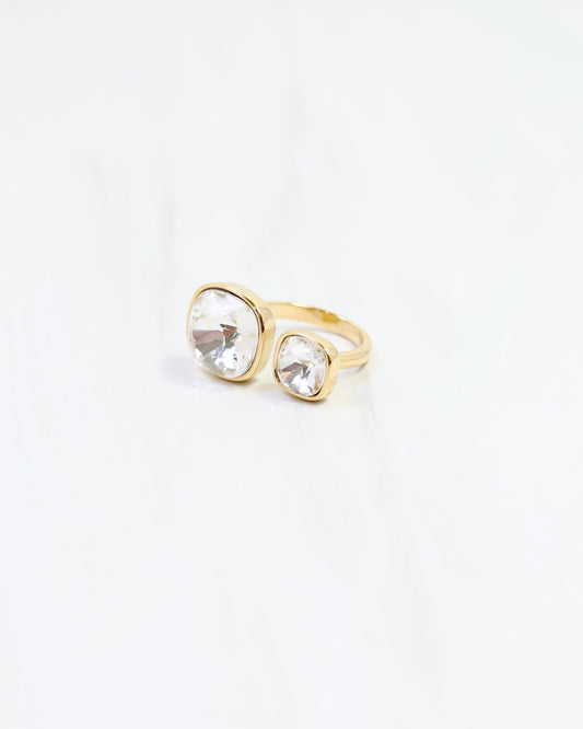 Harper CZ Rhinestone Ring WP Clear