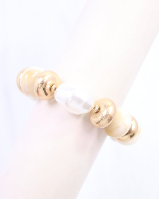 Abenger Beaded Bracelet White