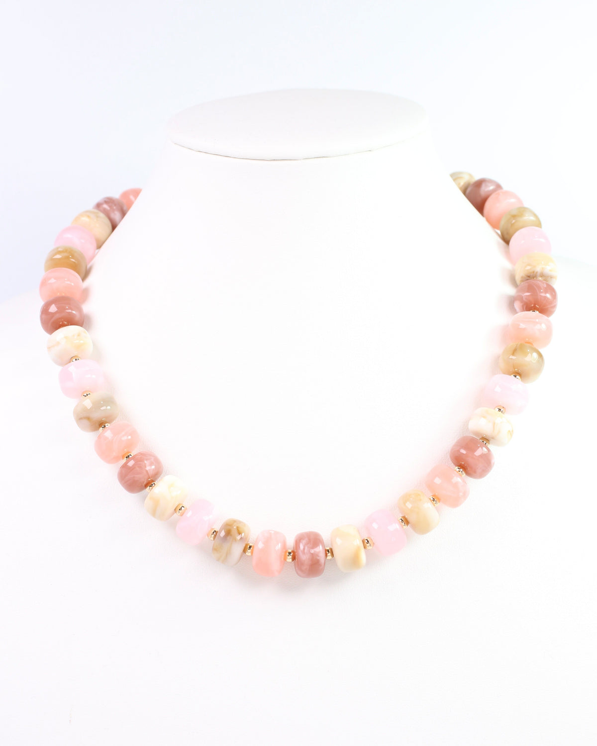 Tanner Beaded Necklace Pink Multi