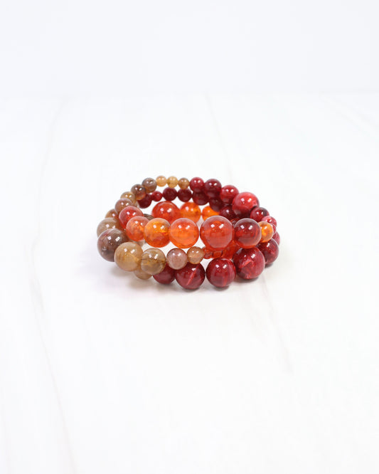 Alexander Beaded Bracelet Wine Multi