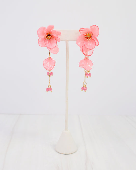 Billings Flower Dangle Earring Pink